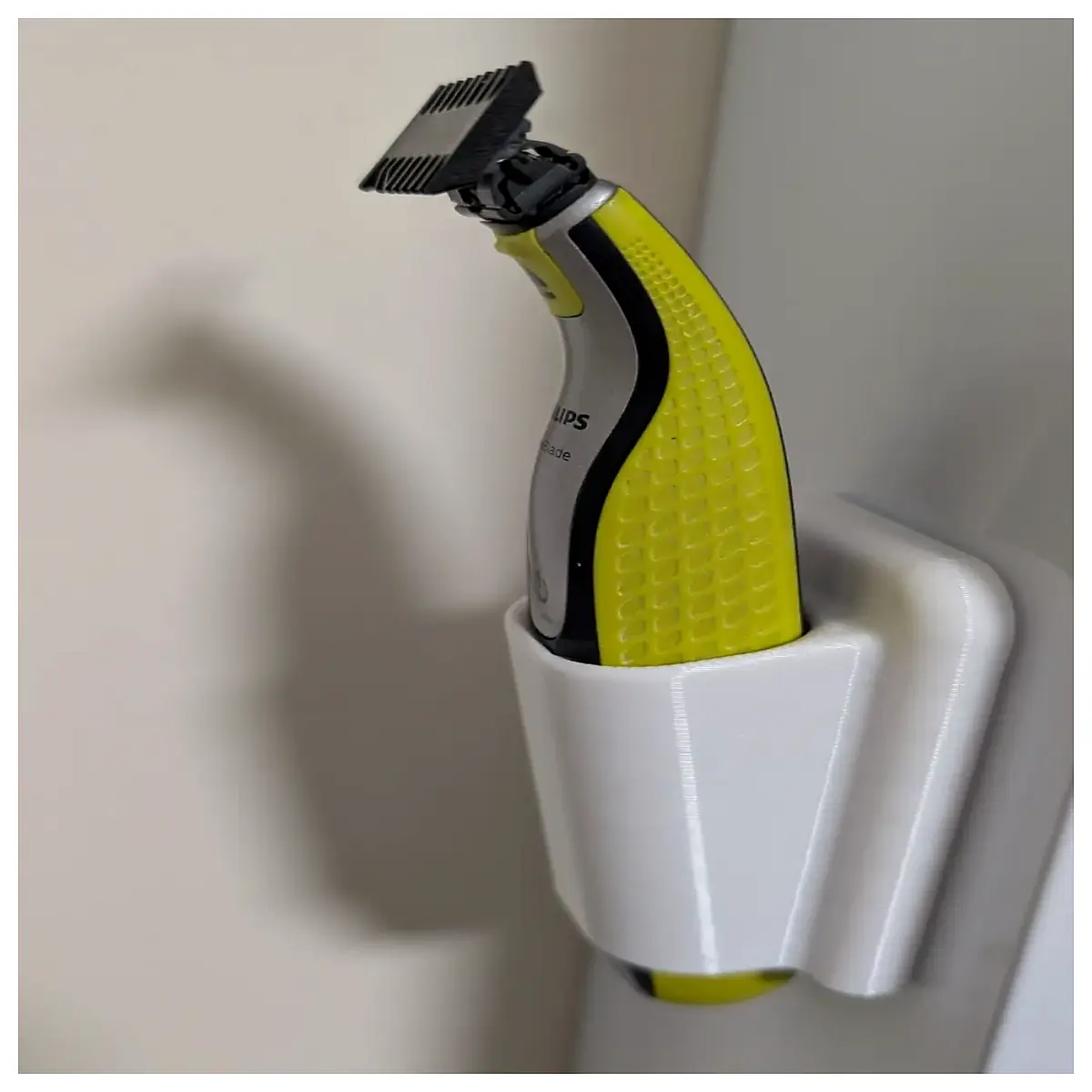 oneblade wall mount holder adhesive sticky pad for shaving trimmer storage organizer