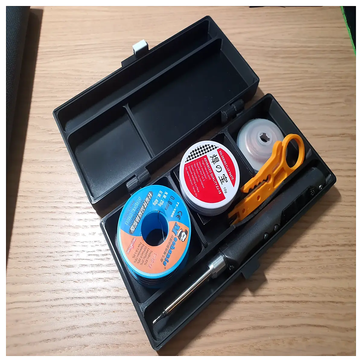 Soldering Organizer Box 175mm Tool Storage Case Electronics Component Holder Repair Parts Box