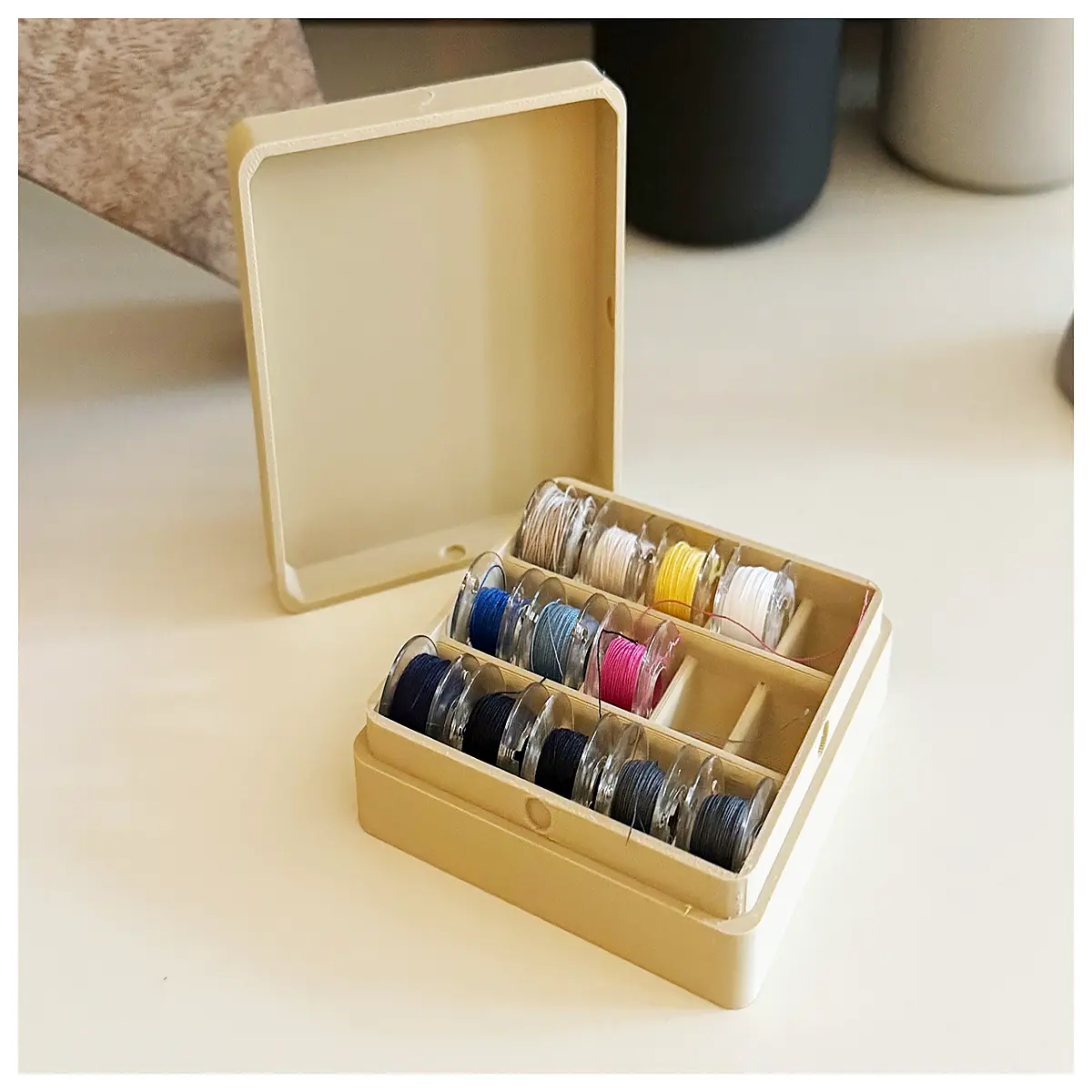 Sewing Thread Bobbin Holder Organizer Bobbin Case Storage Box 21x12mm Sewing Machine Accessories Thread Spool Organizer Sewing Supply Storage