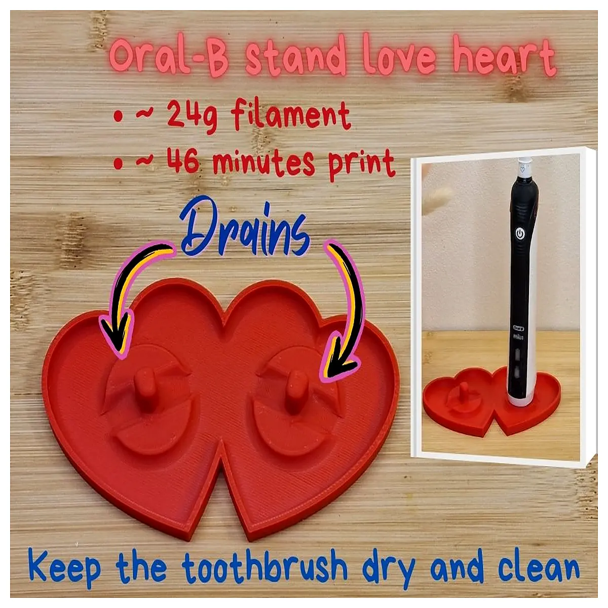 Valentine s Gift 2 x Oral B Toothbrush Holder Toothbrush Stand Bathroom Shelf Design Oral Care