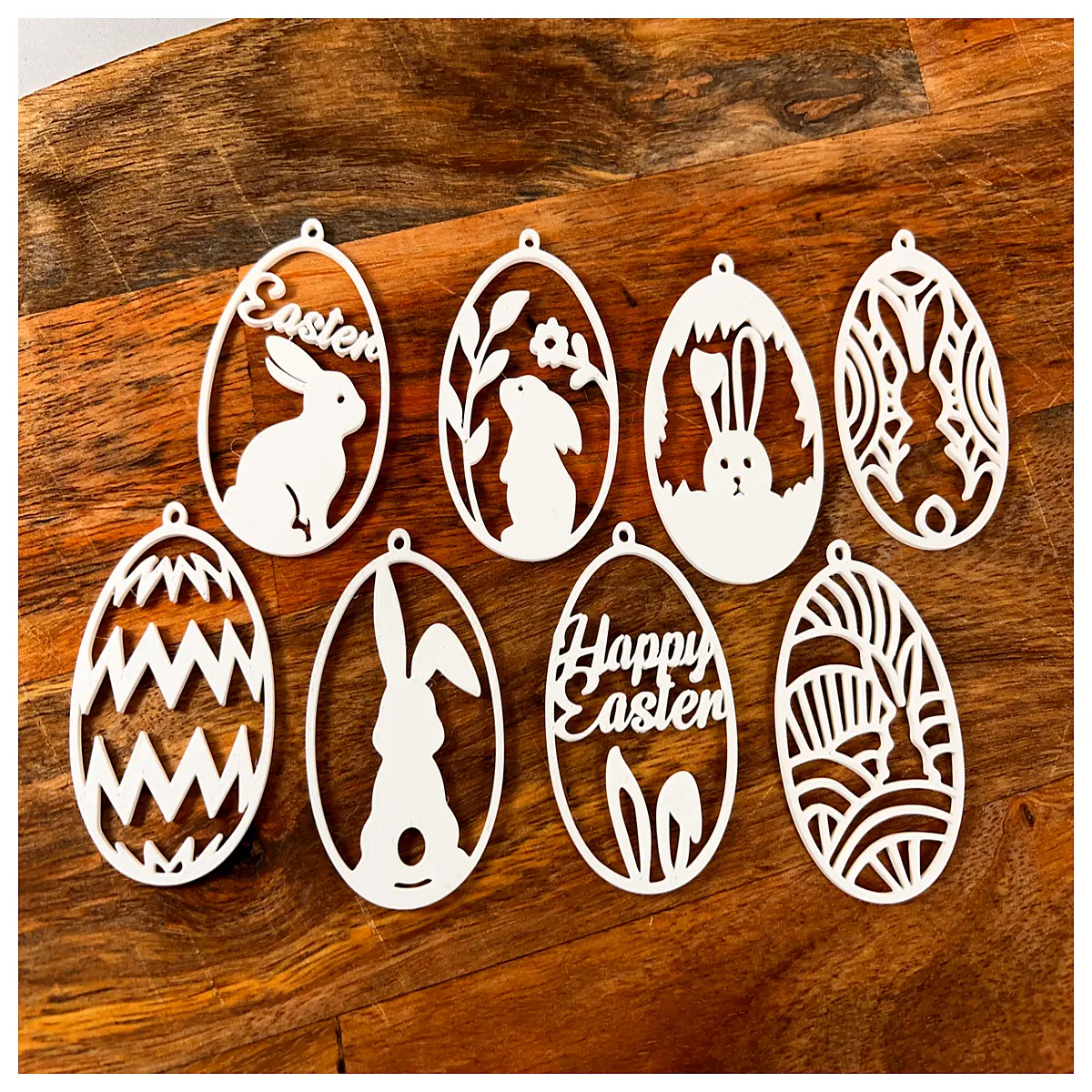 easter egg hanging ornaments for tree spring holiday decoration pastel resin baubles cute bunny chick decor