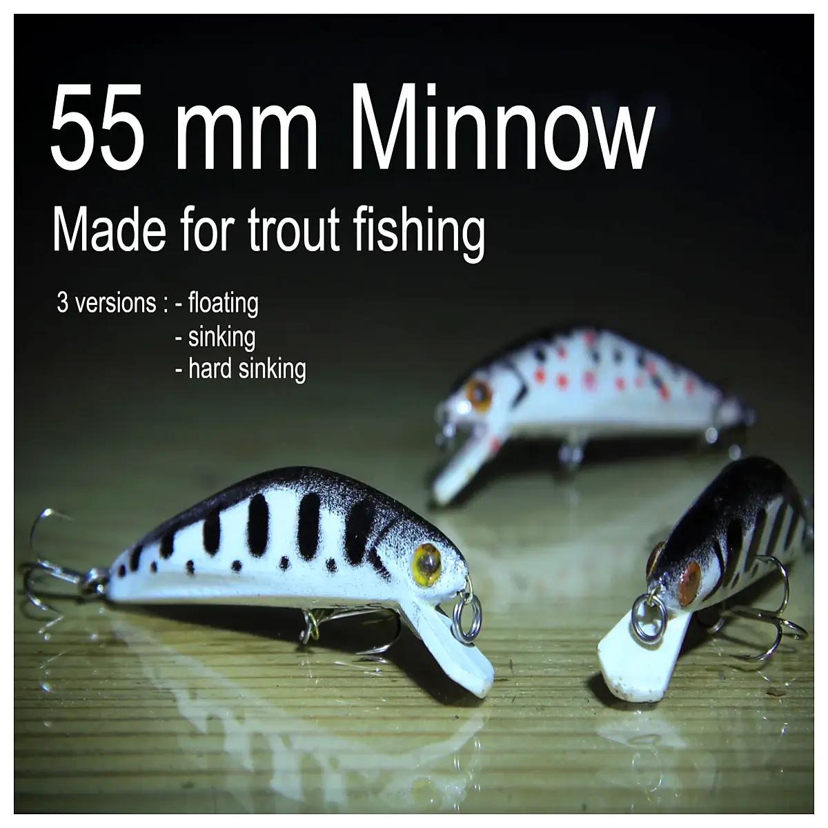 55mm Mini Lure for Trout Fishing Small Fishing Bait Lure Accessories Fishing Gear Tackle
