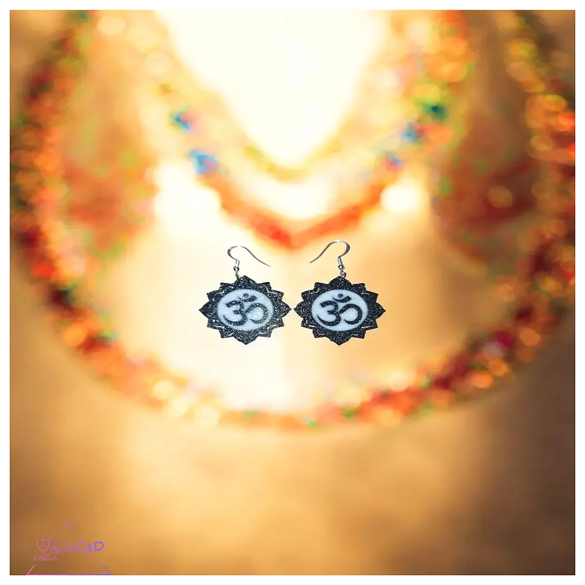 Om Symbol Earrings Meditation Earring Yoga Jewelry Spiritual Earrings Chakra Earrings Healing Earring Boho Style
