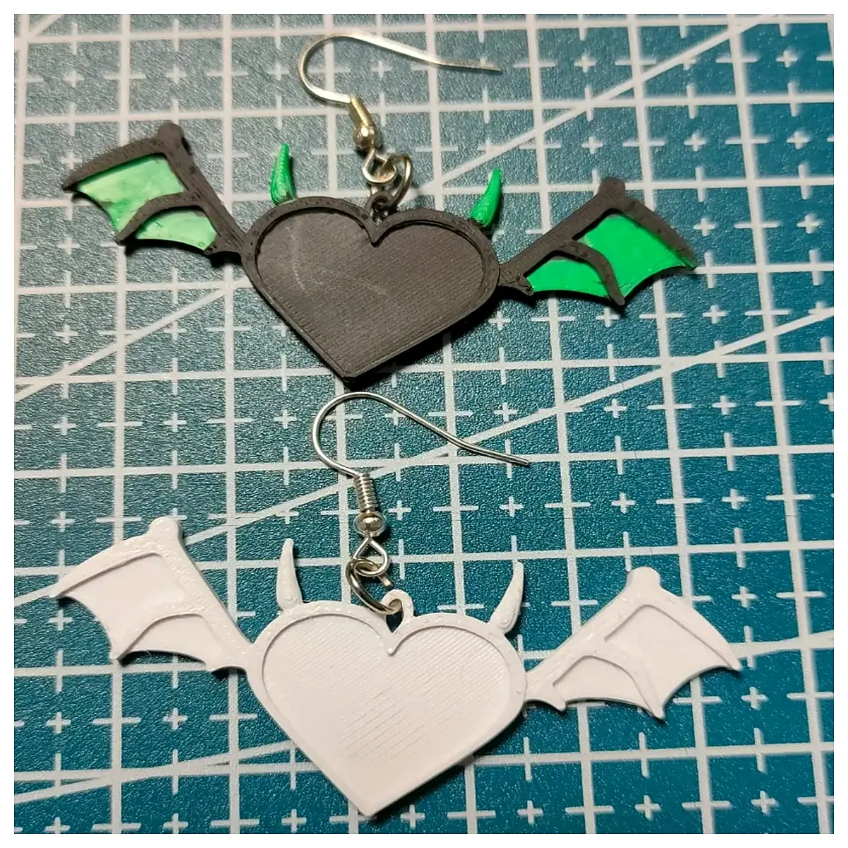 Valentine s Wing Earrings Custom Print Jewelry DIY Handmade Gift Romantic Creative Accessory