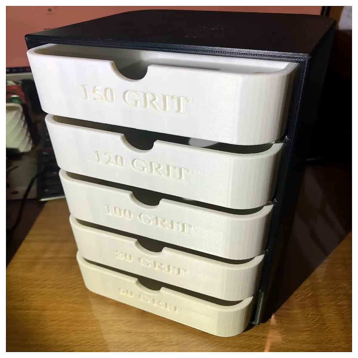5 inch sanding disc organizer holder storage box for angle grinder collection system workshop tool caddy