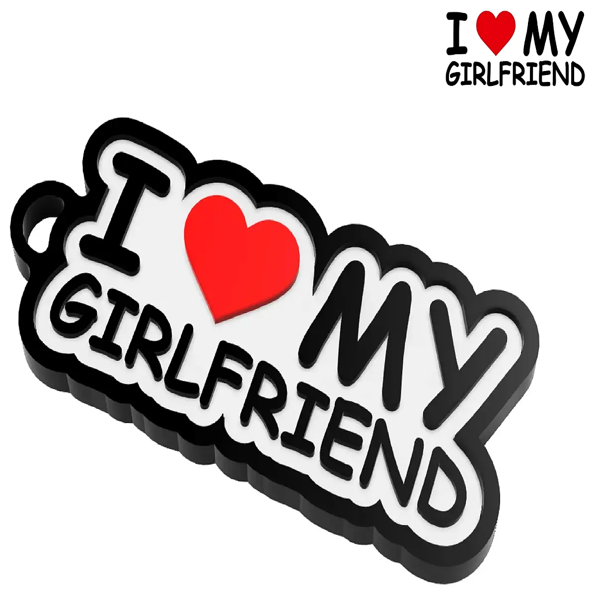 Couple Keychain I Love My Girlfriend Romantic Gift Memorial Keychain Accessories