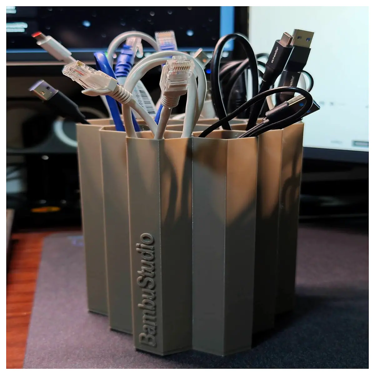 Cable Organizer Box Foldable Cord Storage for Charging Cables Electronic Device Organizer Multi Purpose Storage Box Cable Protection