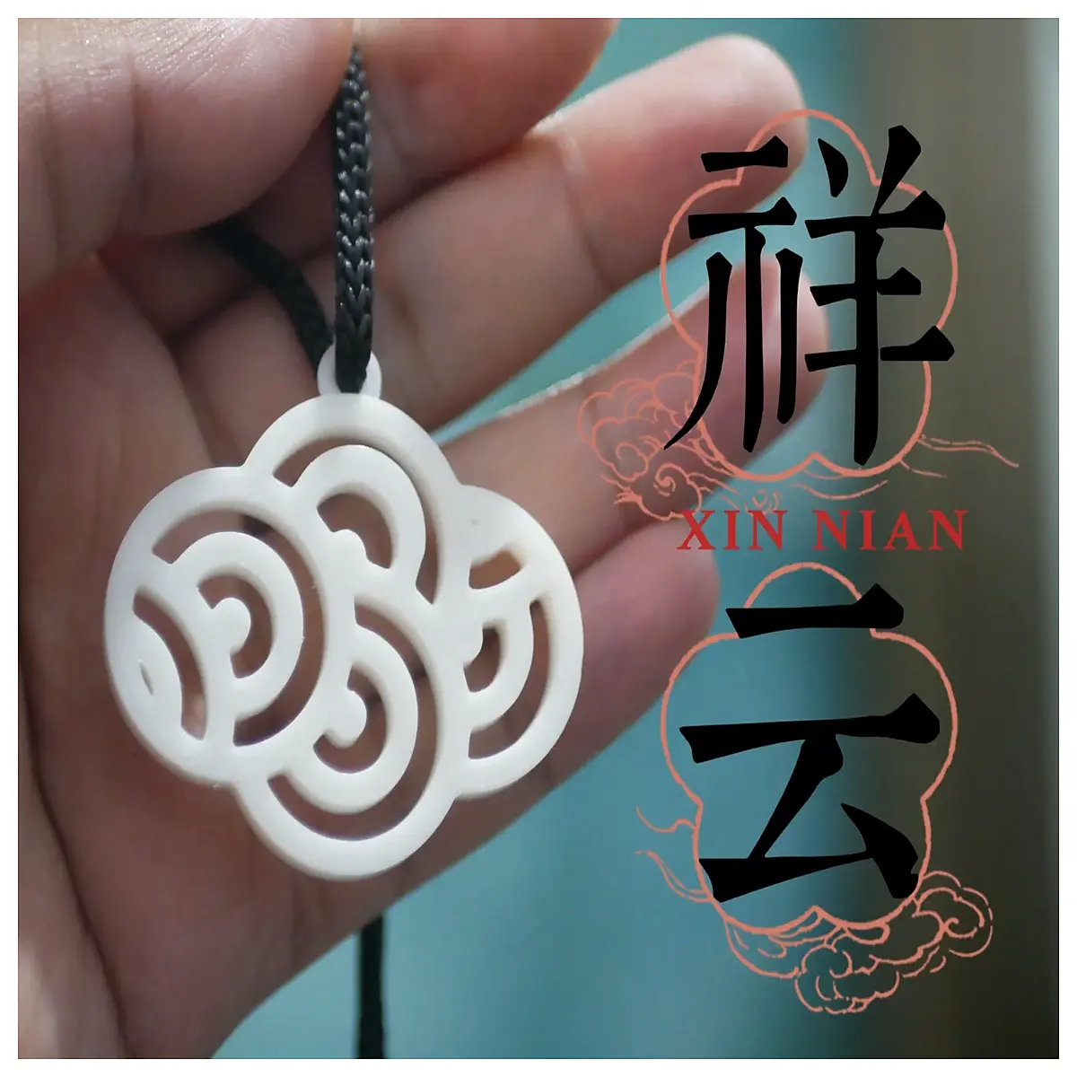 auspicious cloud pendant necklace silver gold lucky charm jewelry for women