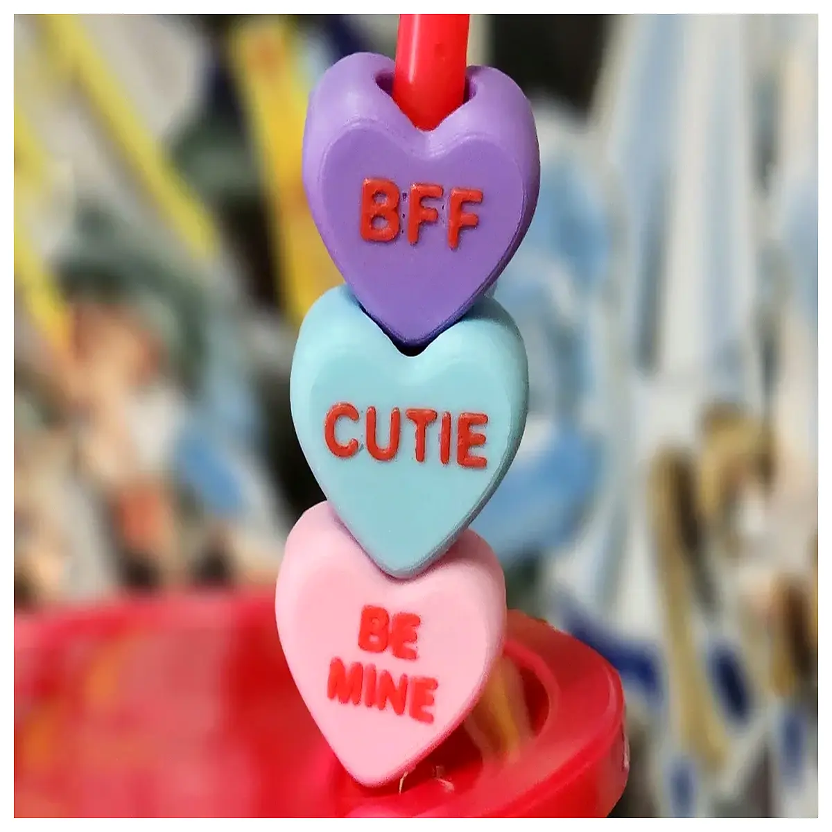Valentine s Day Straw Decoration Romantic Dessert Decor Cup Straw Party Supplies Gift Ideas