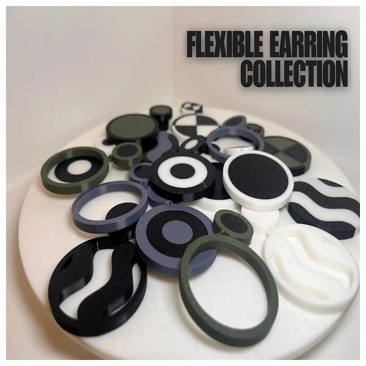 Moving 3D Printed Earrings Dynamic Design Creative Jewelry 3D Printed Earring Girlfriend Freedom Style