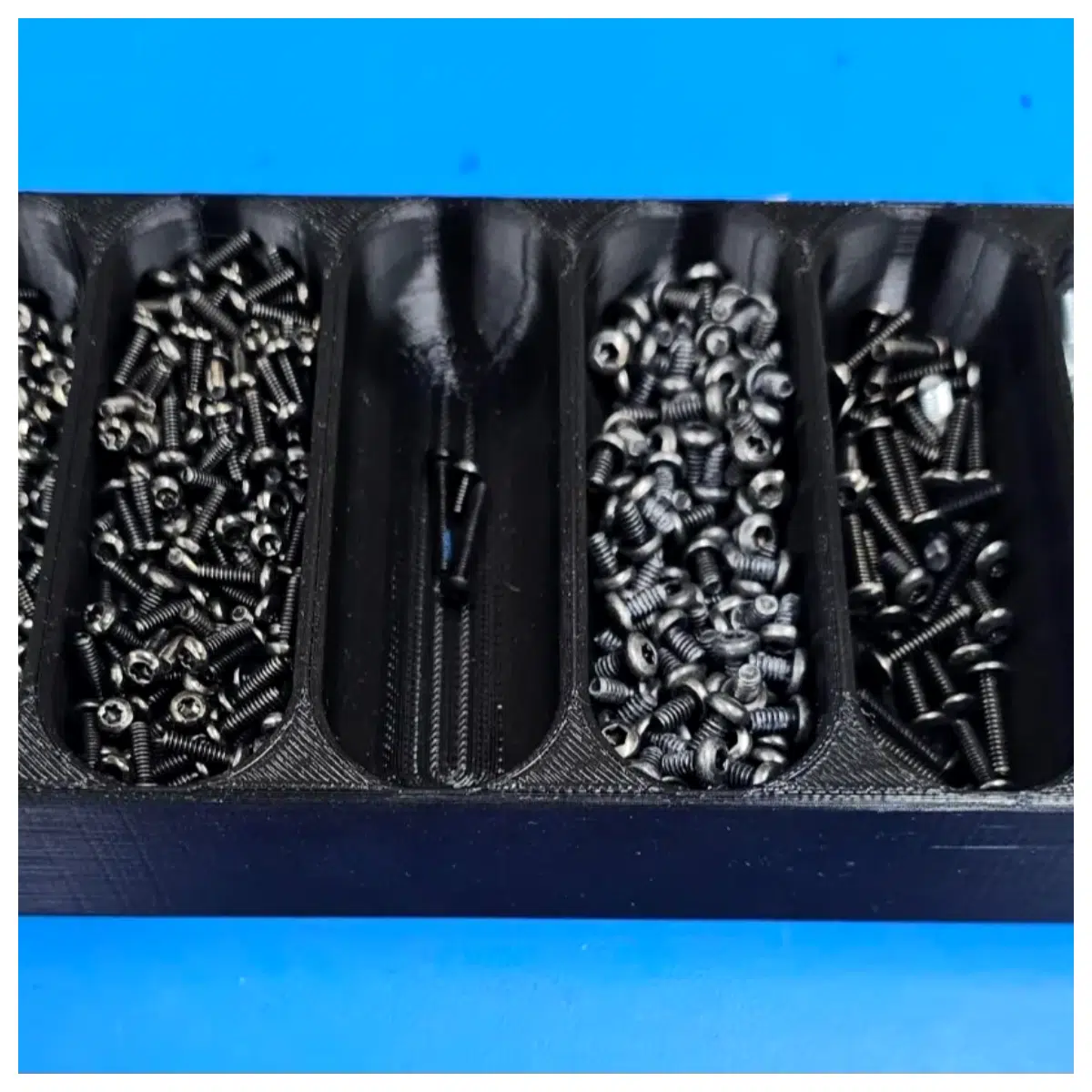 6 compartment small screw organizer box with lid for hardware storage and parts sorting