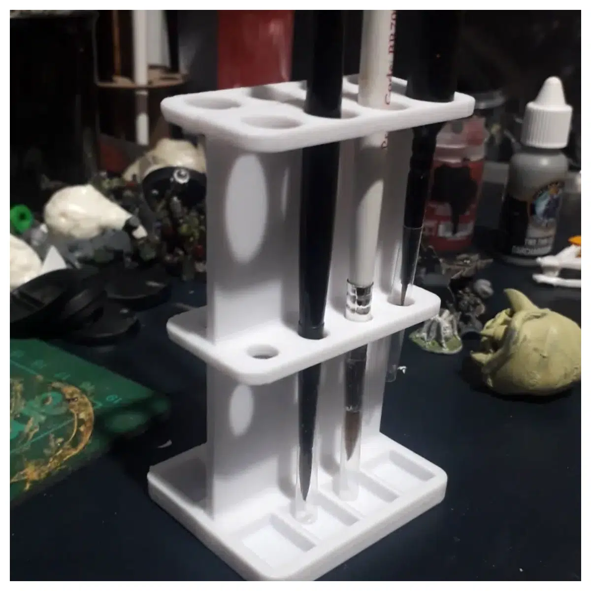 artist brush holder organizer for watercolor oil acrylic painting supplies desk storage rack