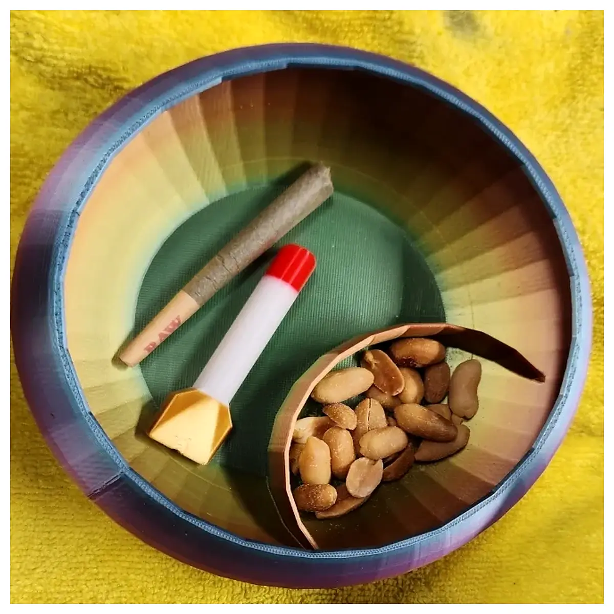 Low Poly Sectioned Snack Bowls Keychains Mini Dishes Dessert Containers Desktop Decoration