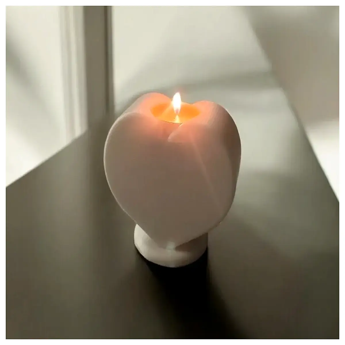 shaped candle holder glass romantic table decor for wedding anniversary valentines day gifts