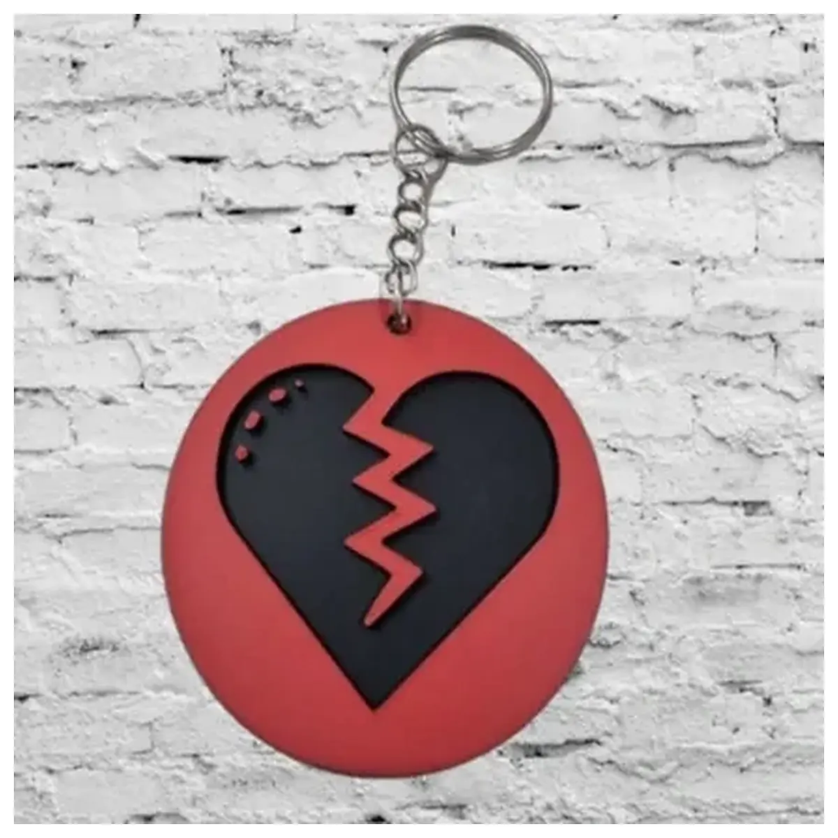 broken keychain pendant breakup sympathy support friend
