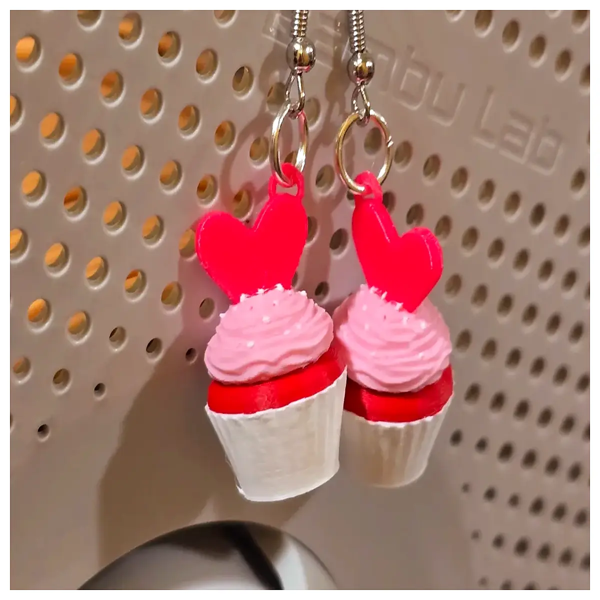 3D Printed Cupcake Earring Personalized DIY Jewelry Romantic Festival Gift Creative Stud Earrings 3D Printed Ear Accessories