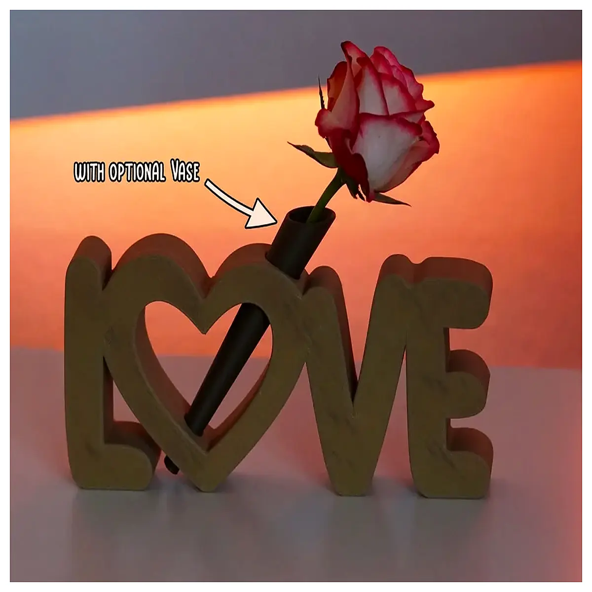 Rose Vase Decorated LOVE Vase Romantic Home Decor European Style Vase Creative Gift Decorative Vase