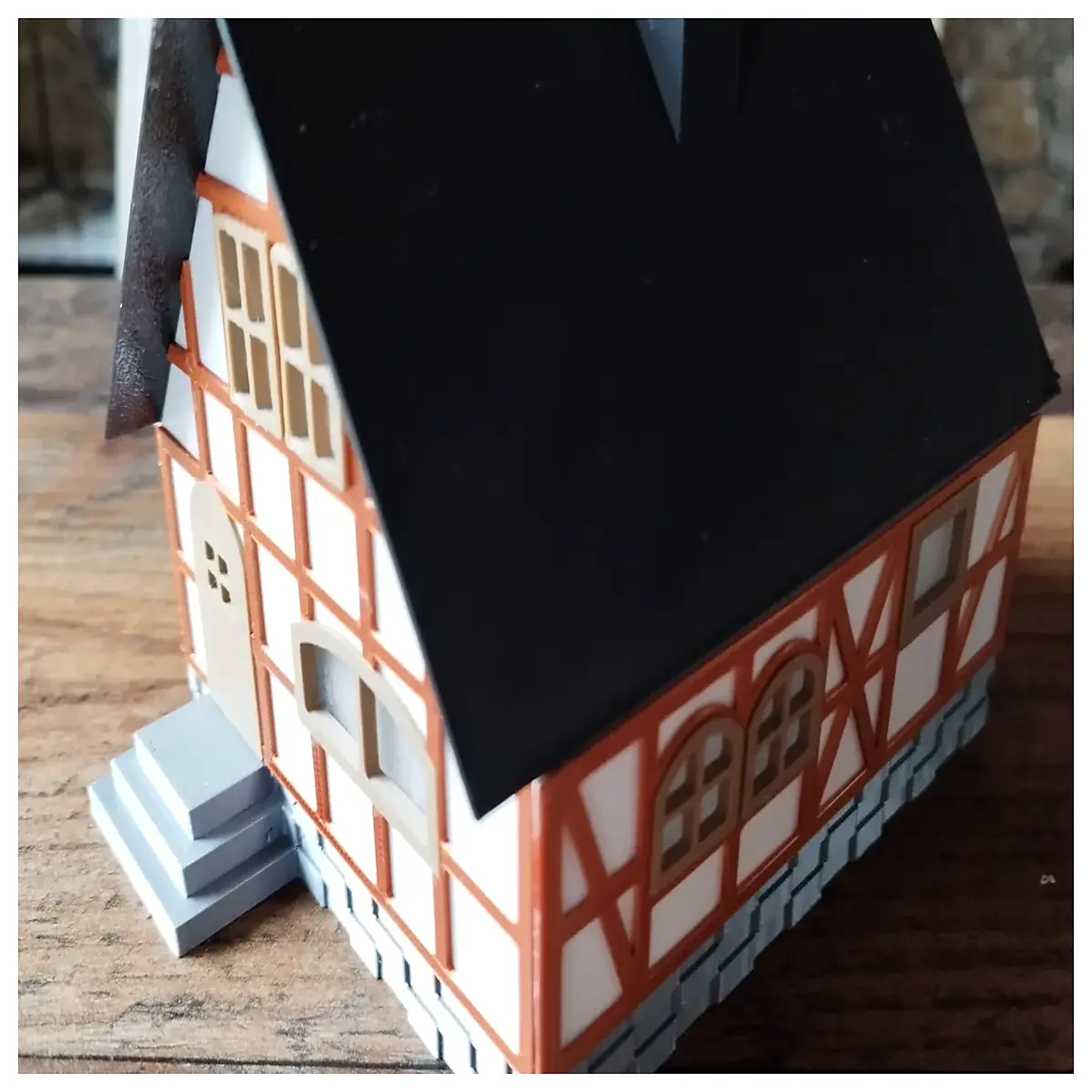 H0 Scale Model House Toy Model Building Model Scene Setup Mini House Desktop Decoration Model Building Accessories