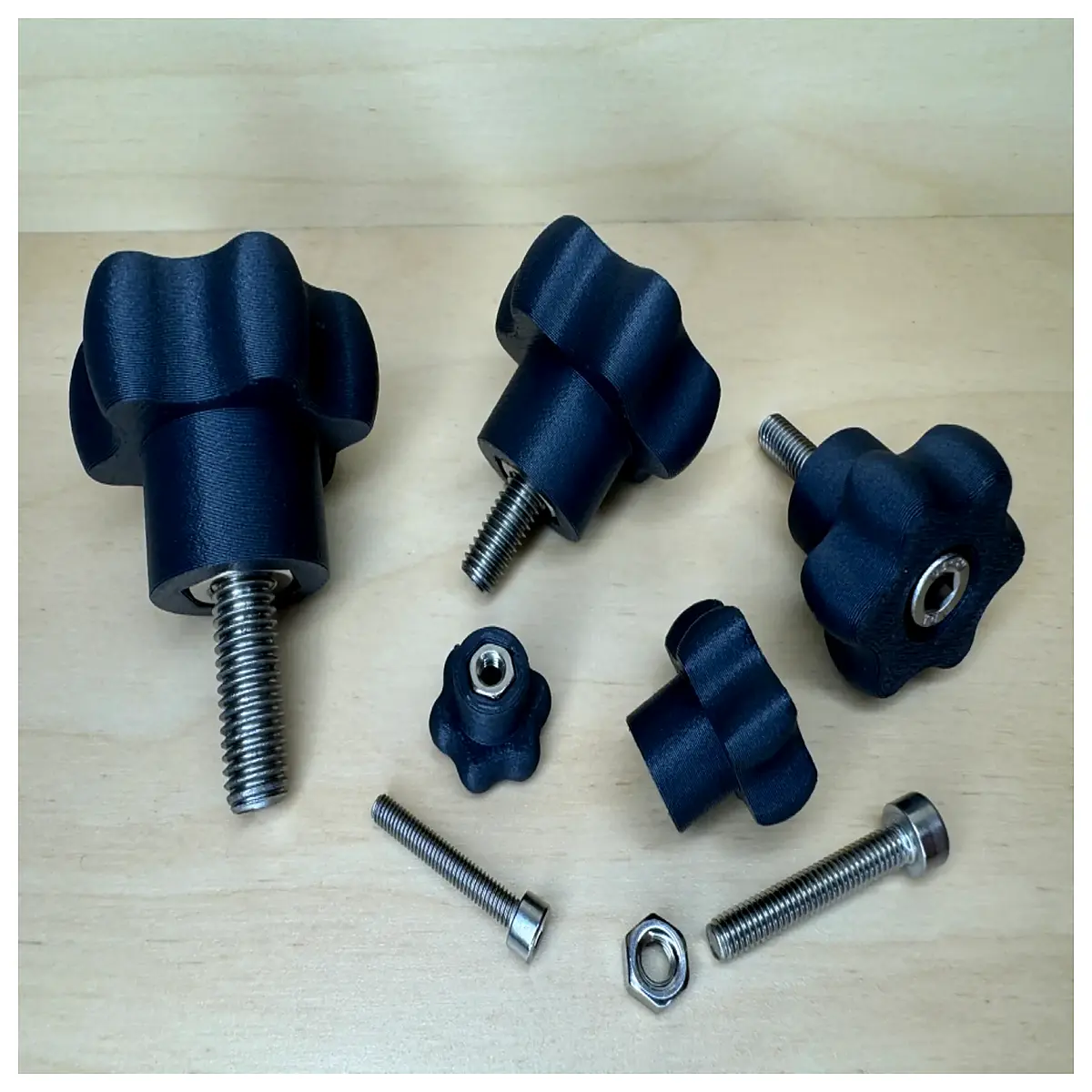 DIN912 Screw Star Knurled Handle M3 M4 M5 M6 M8 M10 Torque Handle Accessory Mechanical Parts