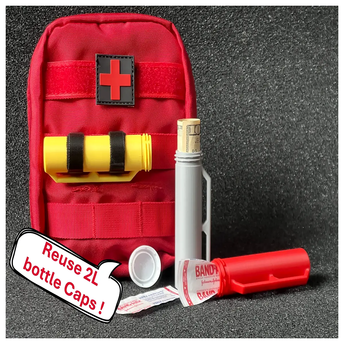 Portable Hose Clip MOLLE System Connector 100mm Diameter Webbing Quick Install Industrial Use