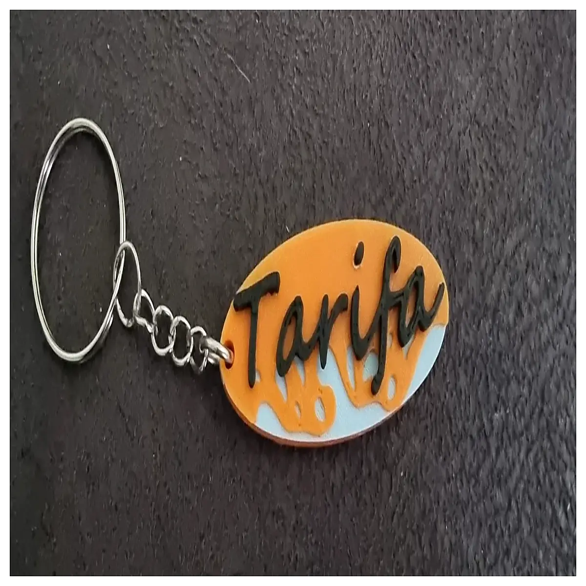 Tarifa Wave Keychain Ocean Decor Marine Lover Gift Beach Memory Keepsake Keychain Accessory