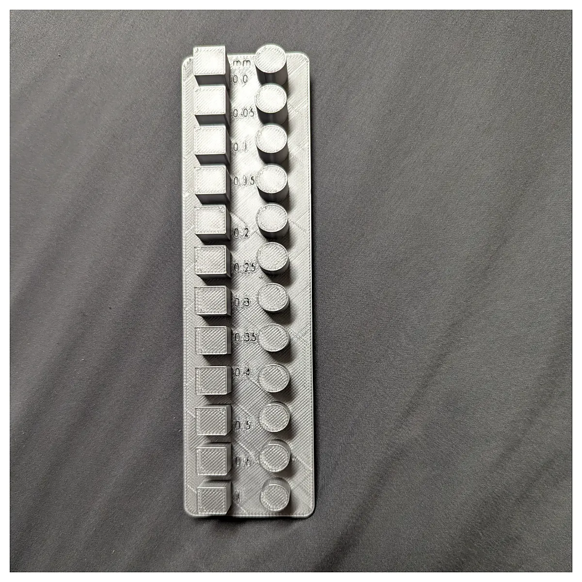 gridfinity tolerance test jig caliper measurement precision fit