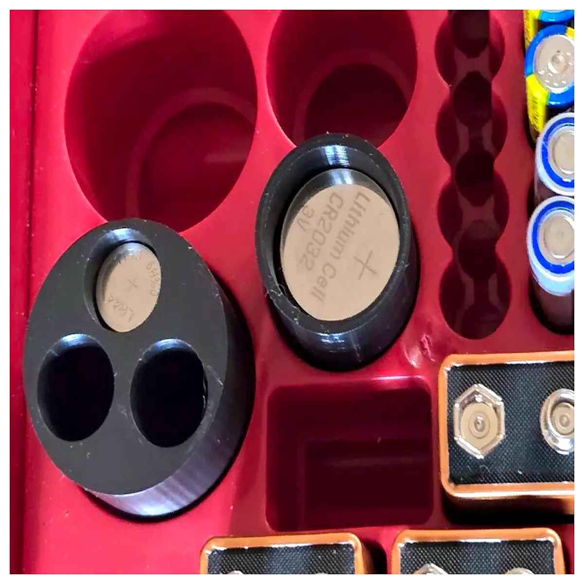 coin cell battery storage box organizer for cr2023 lr44 watch calculator remote spare batteries portable case