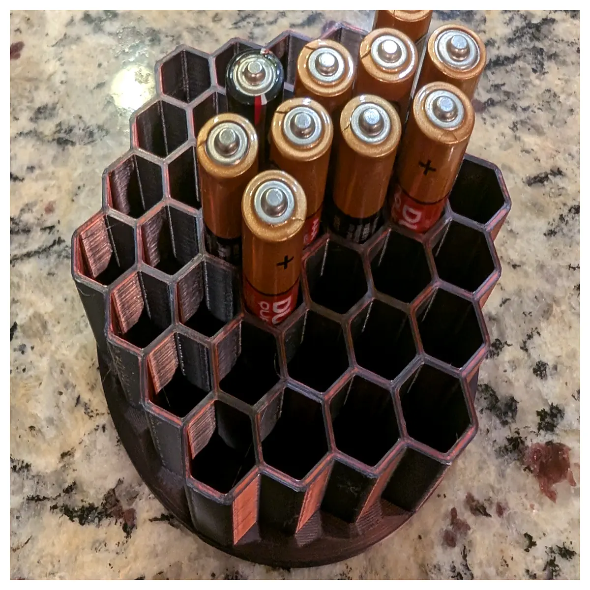 Hexagonal AAA Battery Case Storage Box Battery Organizer Protective Case Electronics Accessory Battery Box