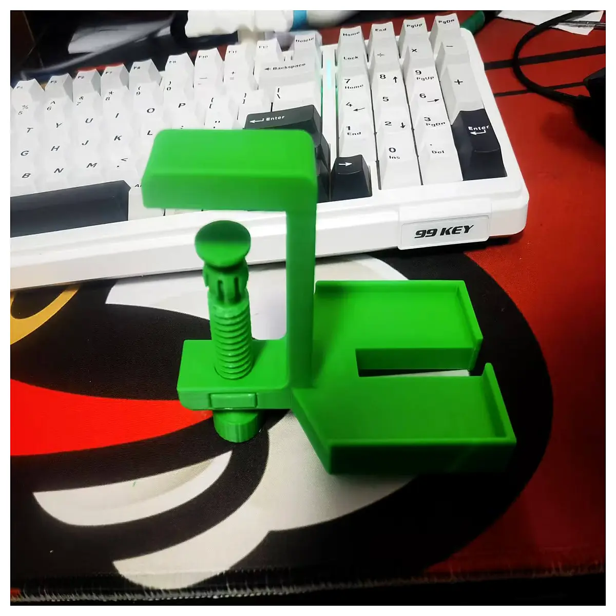 Bison Square Desktop Clip Phone Stand Computer Holder Adjustable Angle Desk Organizer Phone Stand Accessories