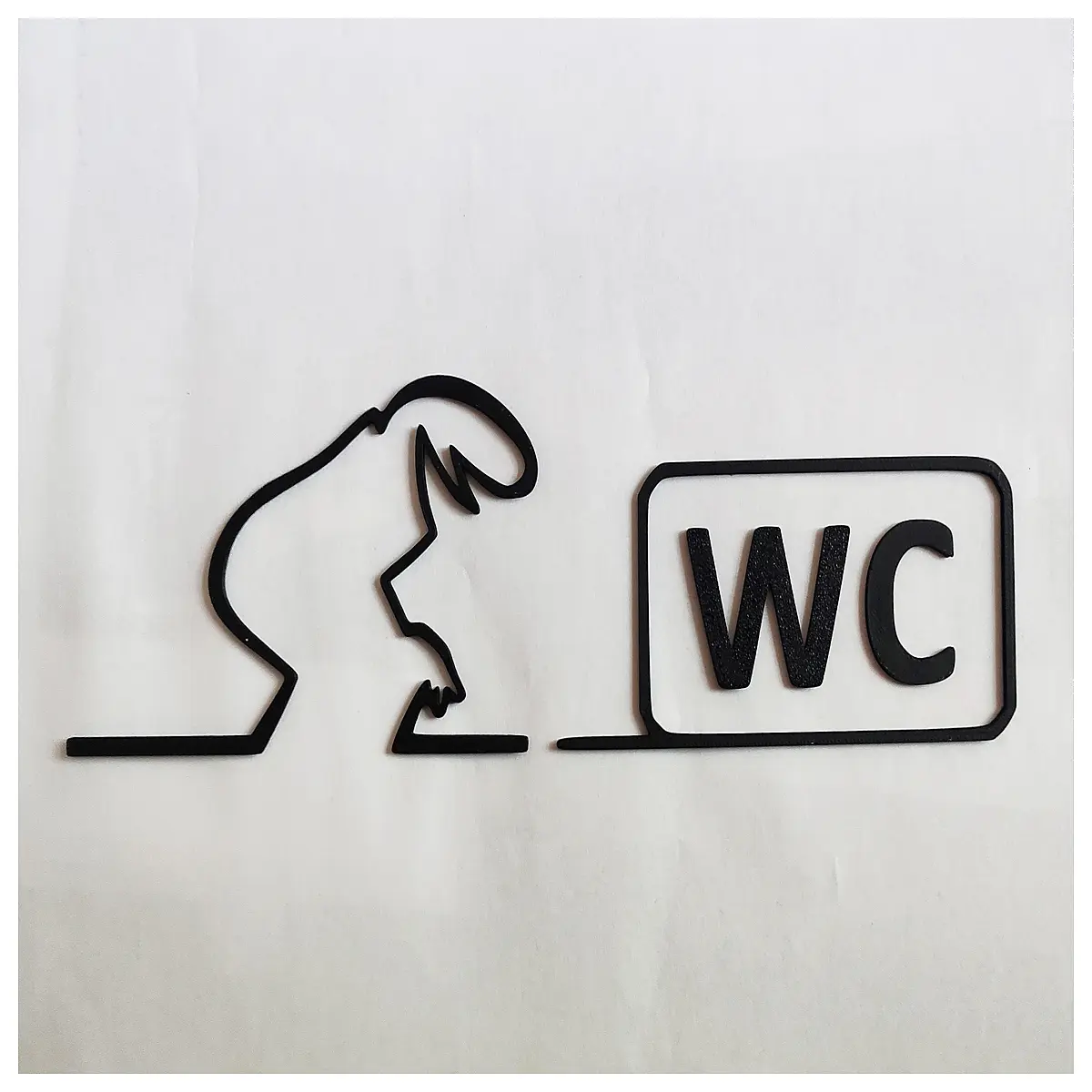 WC Door Ornament Line Shape Baroom Decoration Wall Hanging Bathroom Wall Decor Modern Minimalist