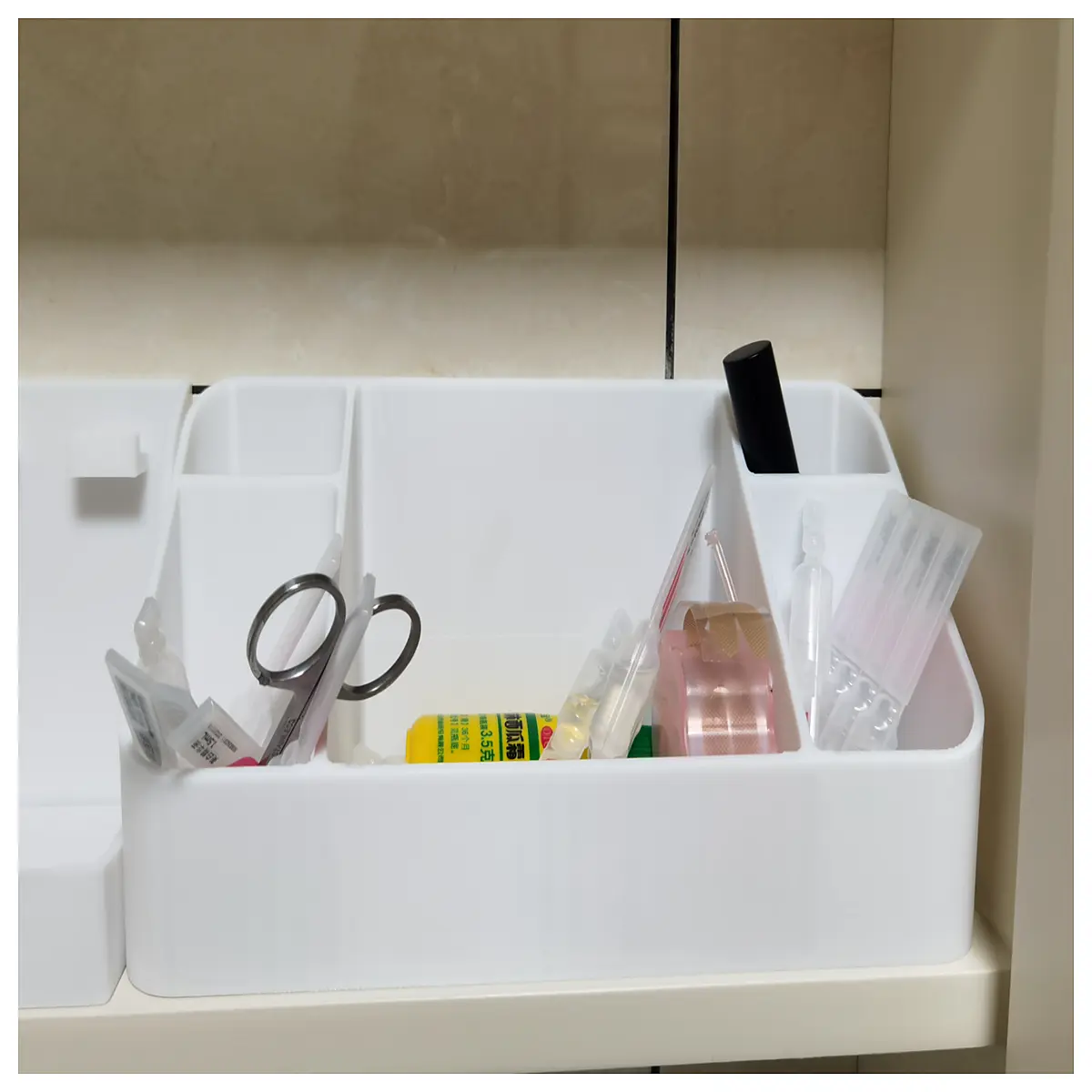 bathroom medicine cabinet with beveled mirror frame storage organizer for toiletries and skincare