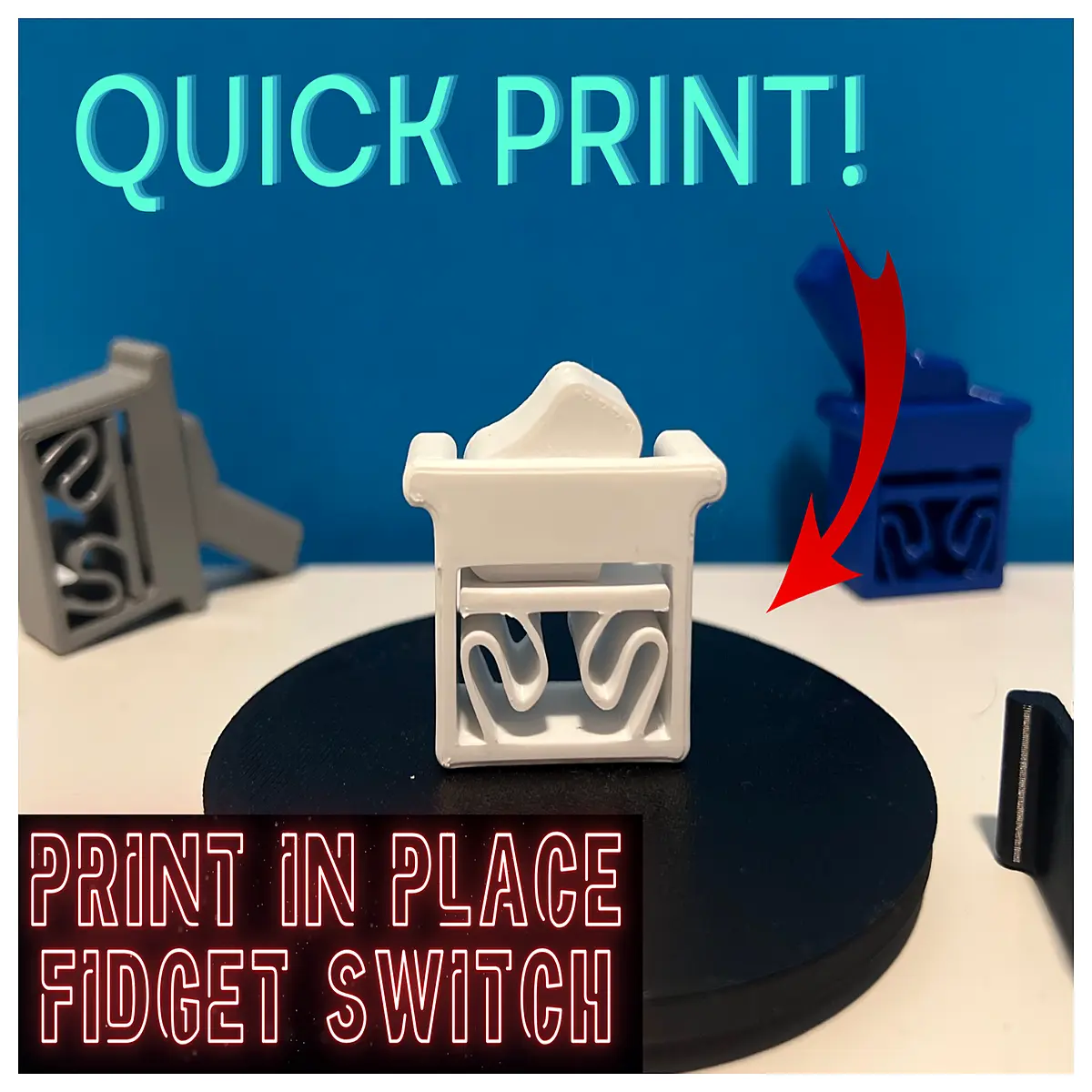 Printer Release Lever Switch Toy Stress Relief Kids Puzzle Toy Release Mechanism Fun Toggle Switch Mood Relaxer