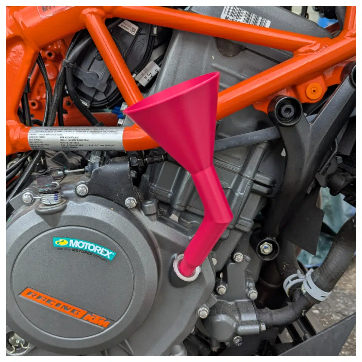 Motorcycle Oil Funnel Auto Parts Leak Repair Motorcycle Tool Oil Delivery System Motorcycle Accessory Set