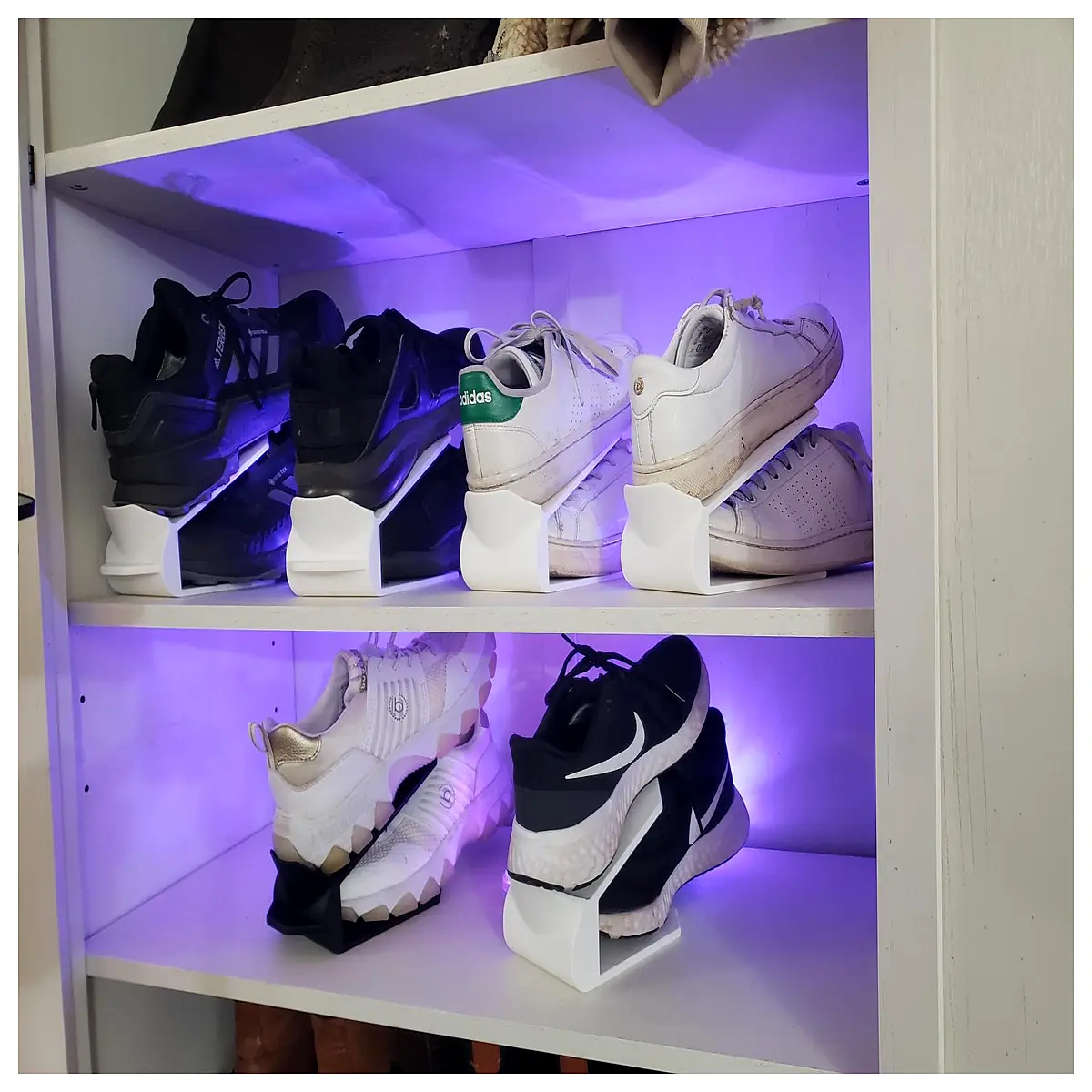 Pull up Shoe Organizer Shoe Storage Rack with Wheels Portable Shoe Cart Ideal for Home Closet Organization