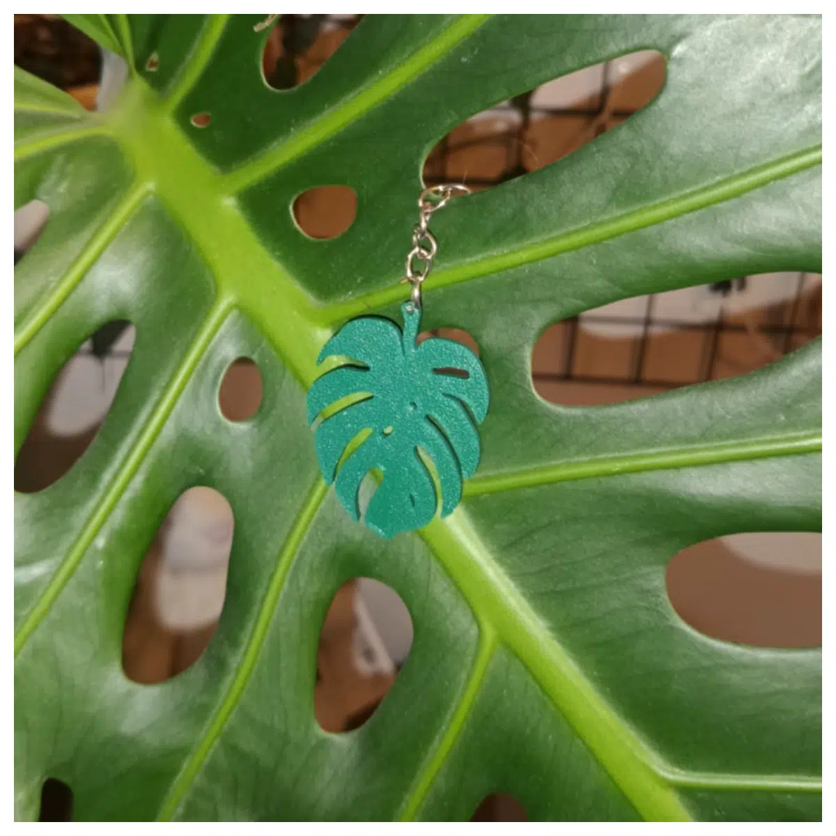 Back Leaf Keychain Realistic Plant Decor Desktop Ornament Back Leaf Hanging Charm Leaf Wind Chime