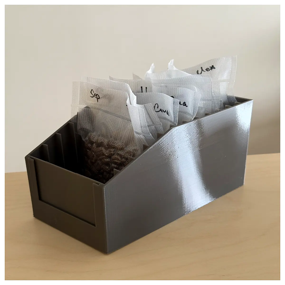 single serve coffee pod storage container airtight bean jar organizer for espresso capsules kitchen countertop