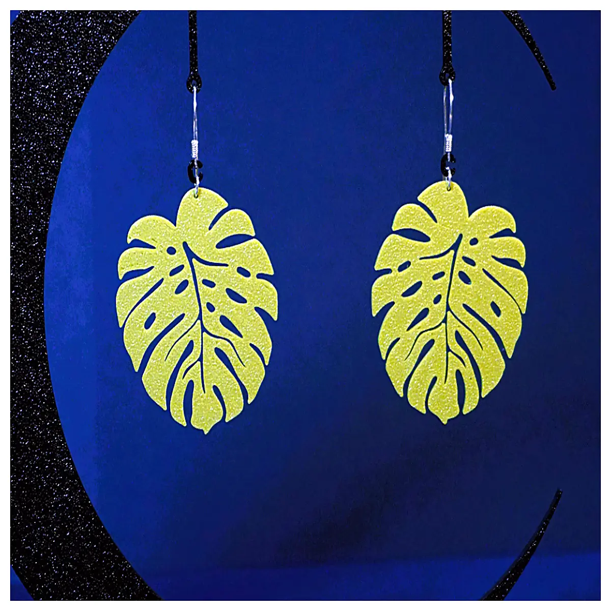 monstera leaf earrings botanical nature inspired dangle jewelry for women plant lover green accessories