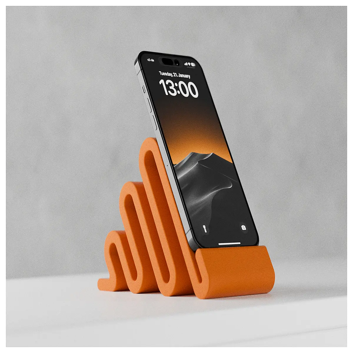 flexible wavy phone holder for desk bendable wave arm mount for non slip mobile phone cradle organizer