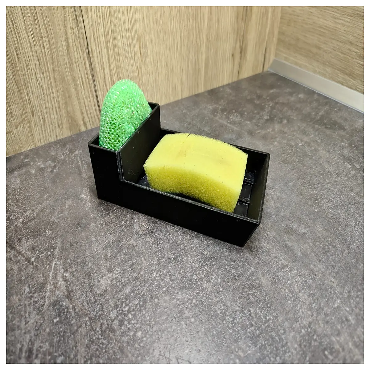 kitchen sink sponge caddy holder organizer rack for soap dish and scrubber storage