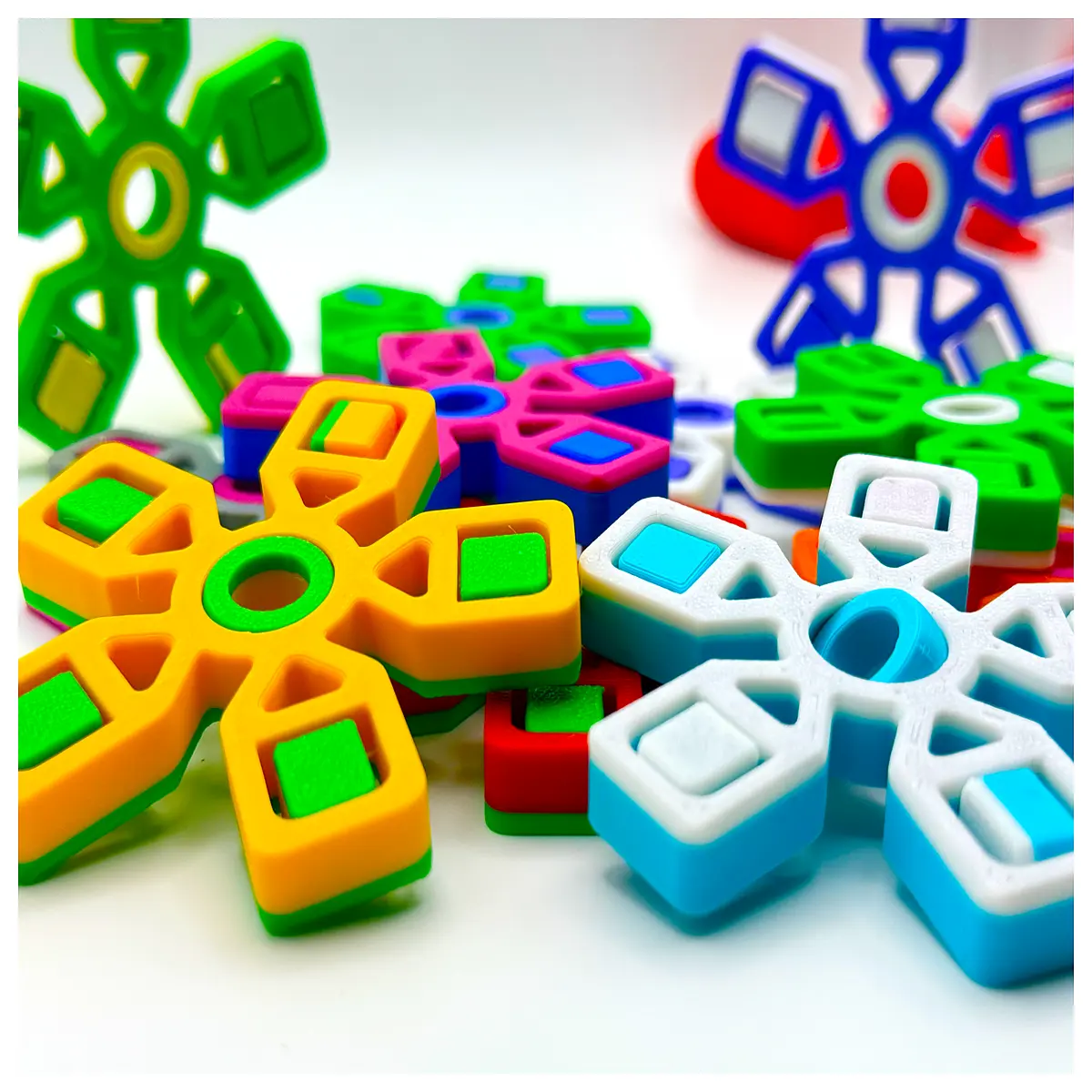 Flip Gyroscope Stress Relief Toy Printed 5 Blade Balance Anxiety Relief Brain Teaser Fun Exercise