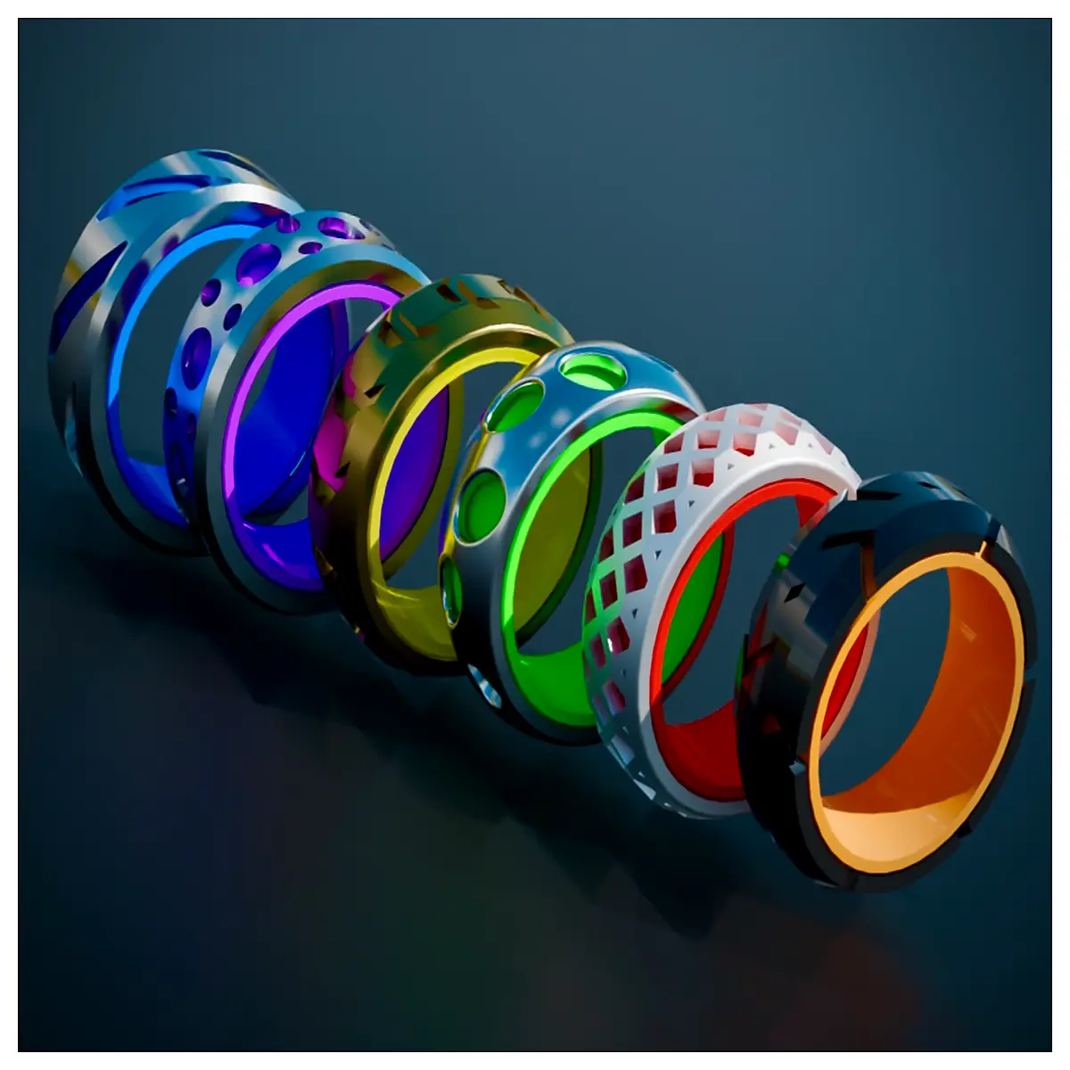 Finger Spinner Rings Collection Rotating Rings Creative Wristbands Fun Spin Jewelry Gift Idea Cool Spinner Accessories