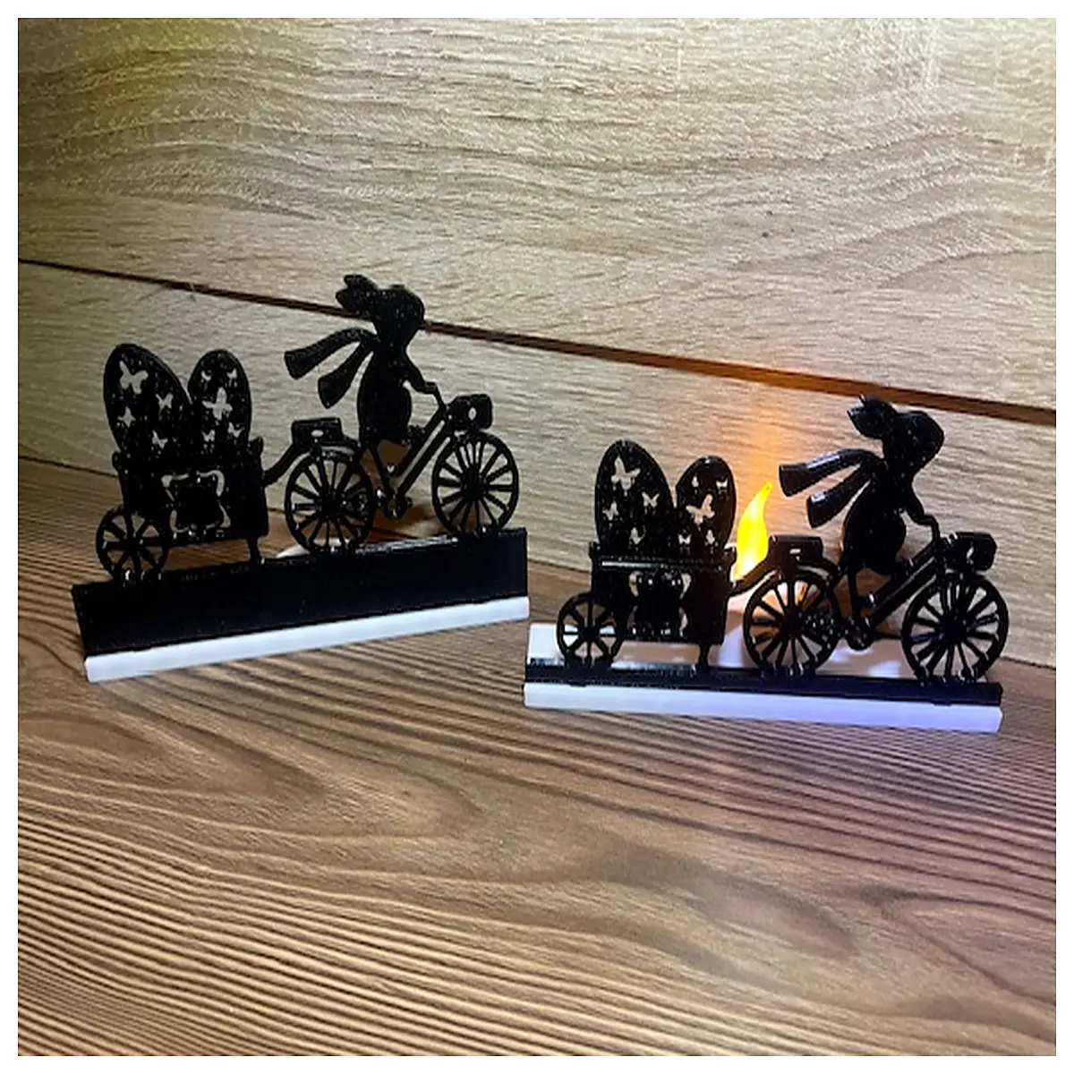 Easter Rabbit Model 2pcs Desktop Decoration Festive Gift Creative Ornament Tea Decoration