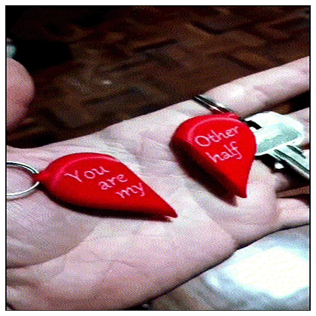 Couple Magnetic Keychain Cute Romantic Souvenir Love Gift Matching Keychain Magnetic Keyring Couple Present