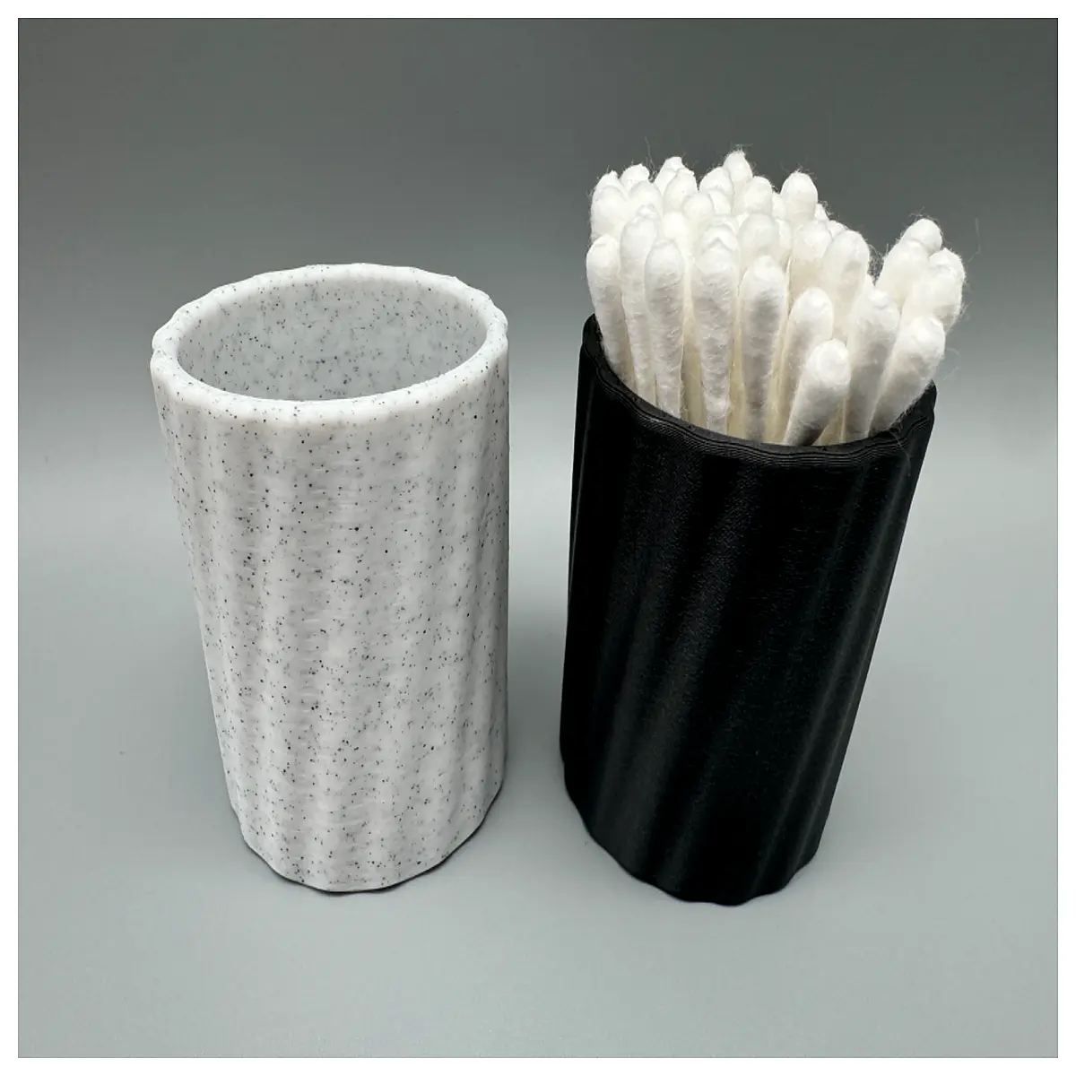 stylish cotton swab holder cup organizer desktop storage for bathroom vanity tidy q tip dispenser box
