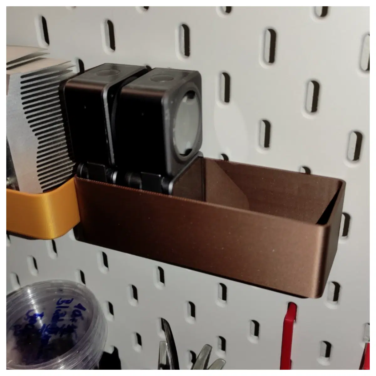 skadis pegboard storage box organizer for wall mounted tool and craft supply keeping