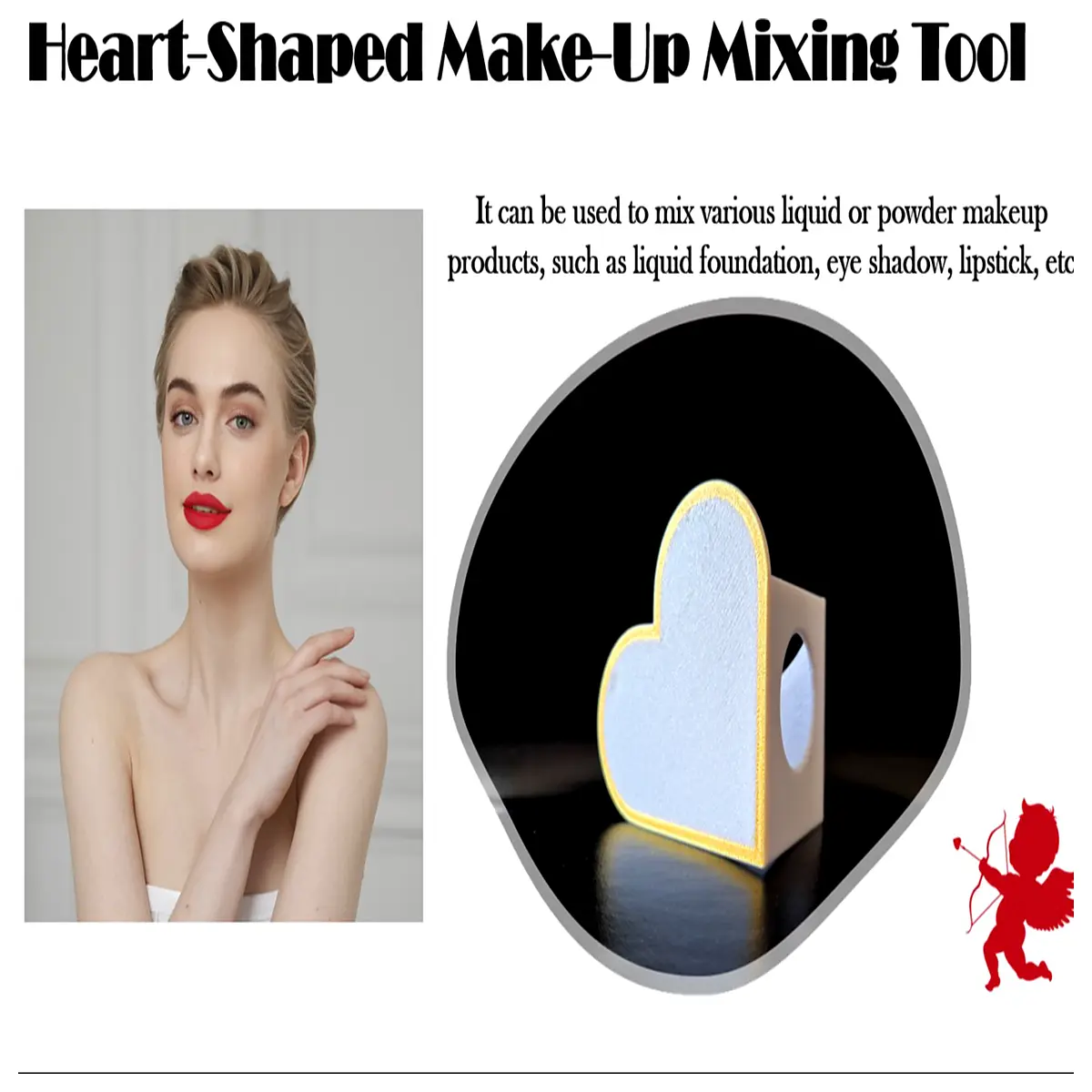 Shaped Makeup Mixing Tool for Blending Lip s Eyeshadow Blush Enhance Makeup Looks