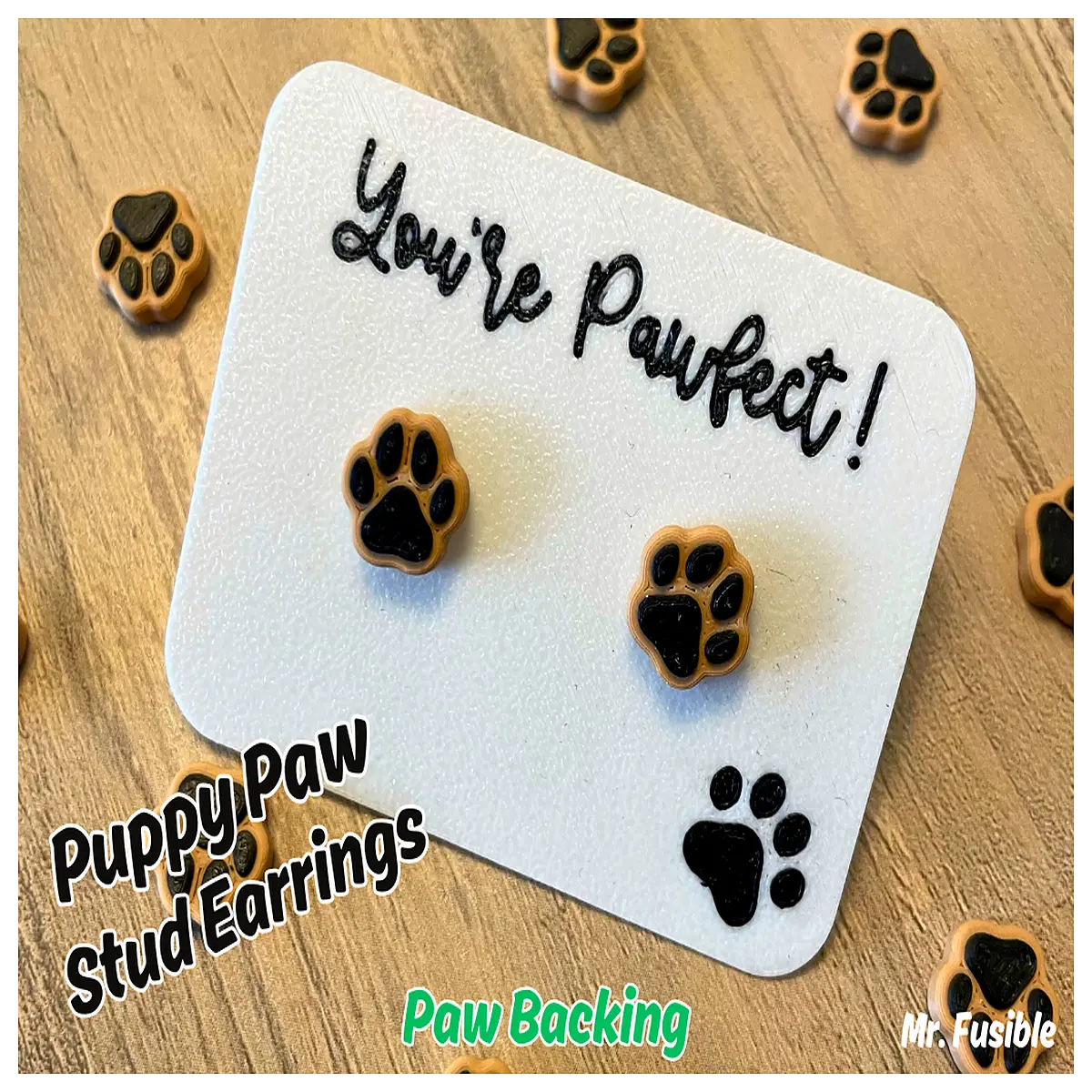 cute dog paw stud earrings for women gold silver animal print studs pet lover gift