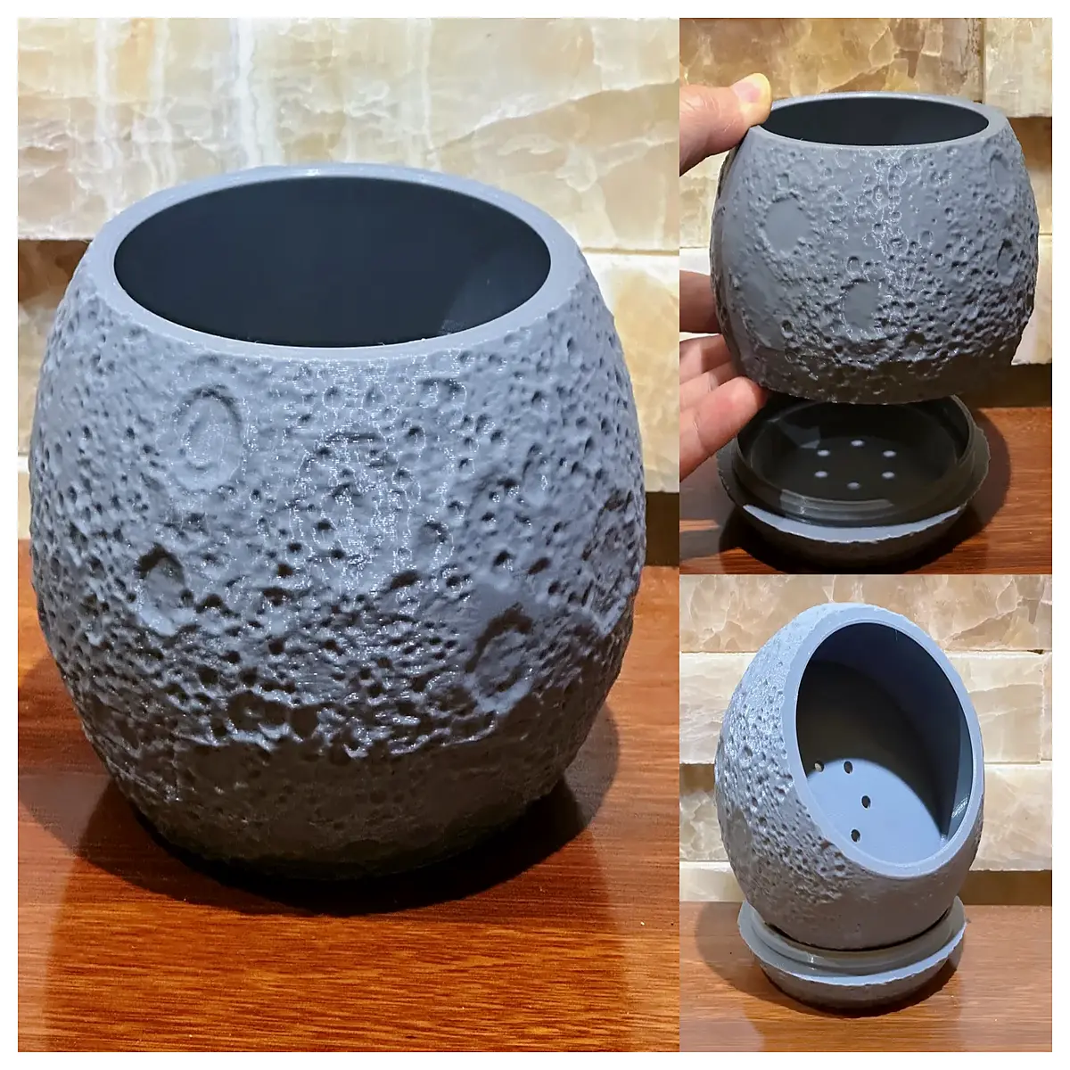 Moon Plant Pot Indoor Decor Garden Landscape Plant Container Creative Gift Planter Accessories