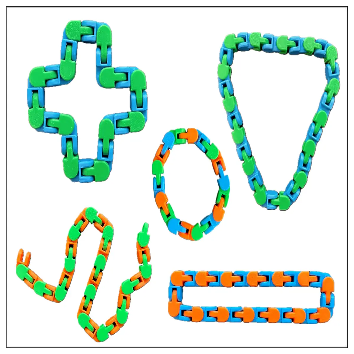 Chain Fidget Toy Stress Relief Teaser Desk Toy Hand Grip Sensory Fun Office Gadget Puzzle Game