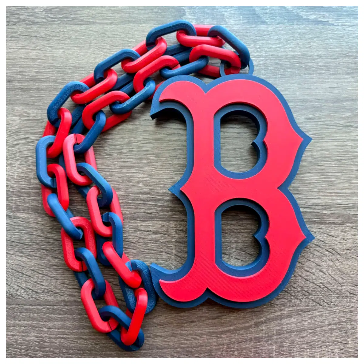 Red Sox Large Pendant Necklace Baseball Team Souvenir Gift Sports Collectible Player Present